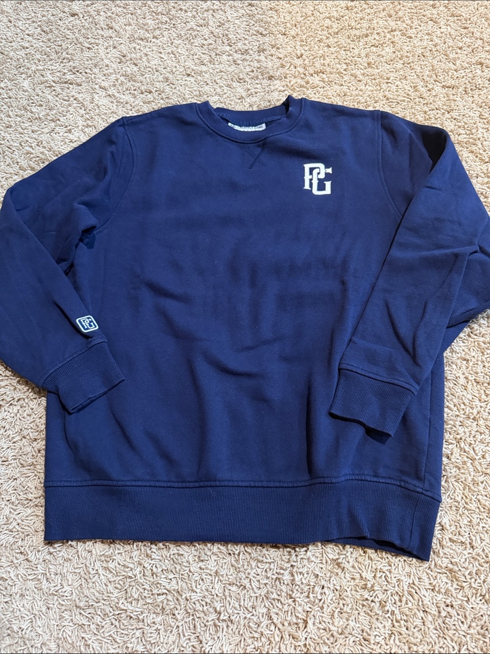 Perfect Game Baseball Navy Crewneck Sweatshirt with Chest Logo
